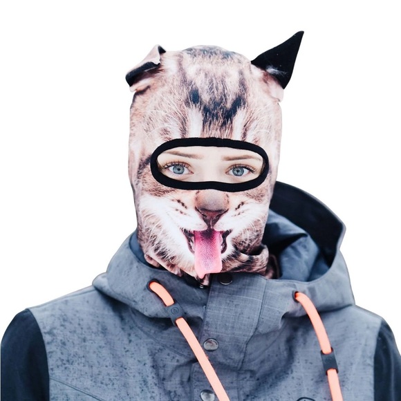 Beardo Unisex Realistic Cat Ski Mask - Picture 7 of 7